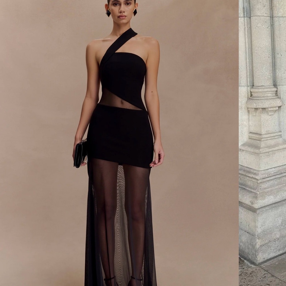 Vashi Cut Out Maxi Mesh Dress